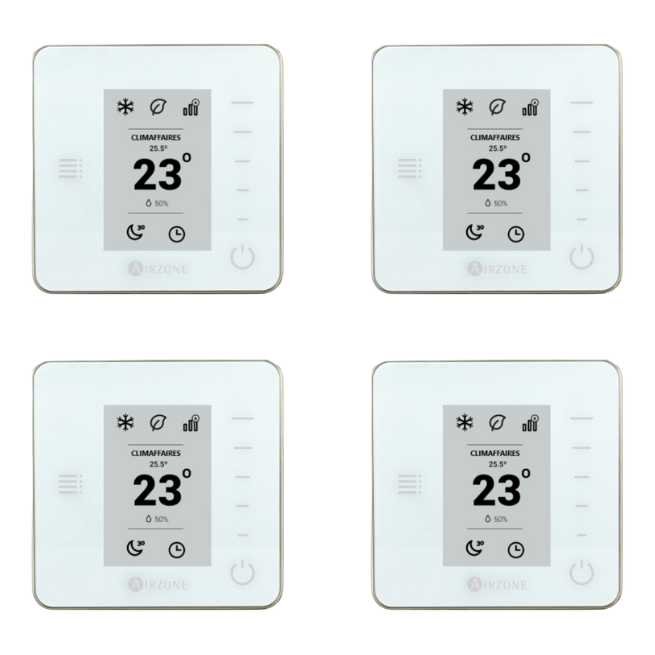 Pack 4 thermostats Airzone blanc